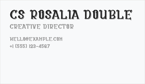 CS Rosalia Double Business Card