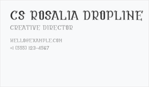 CS Rosalia Dropline Business Card