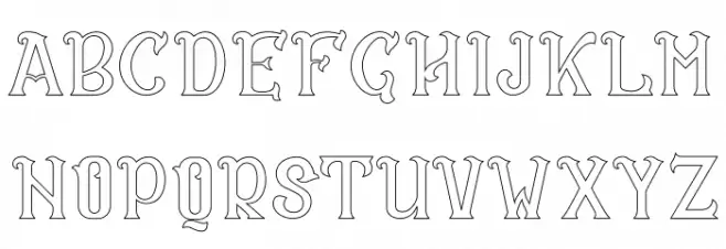 CS Rosalia Outline 字体 大写