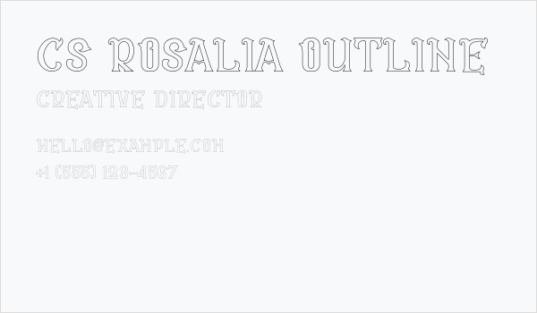 CS Rosalia Outline Business Card