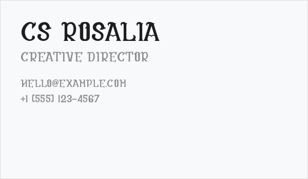 CS Rosalia Business Card