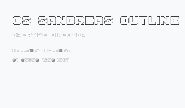 CS Sandreas Outline Business Card