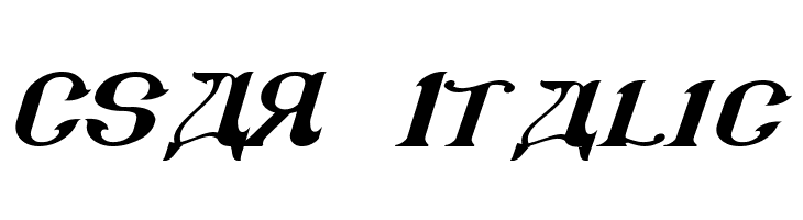 CSAR Italic Font