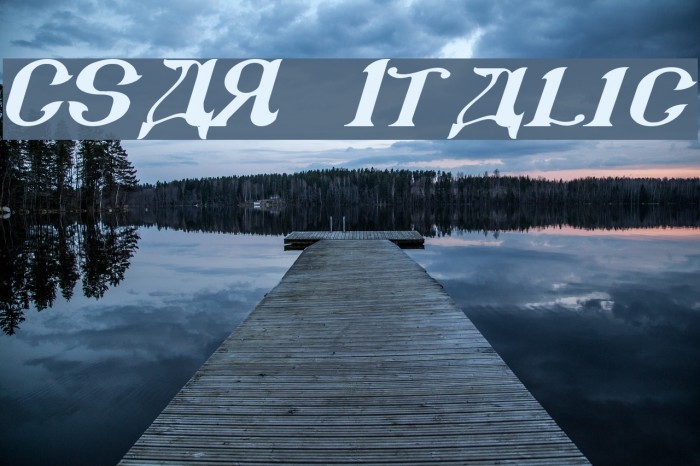 CSAR Italic Font examples