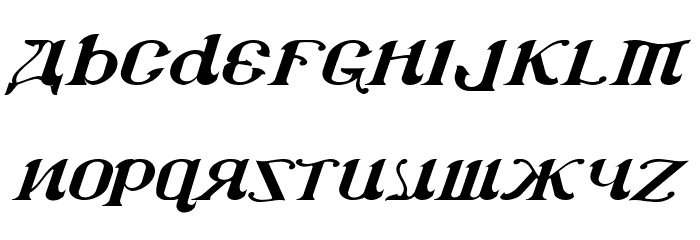 CSAR Italic Font LOWERCASE