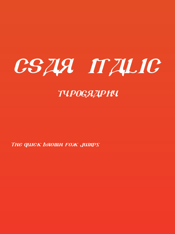 CSAR  Italic Poster