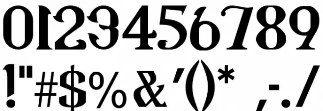 CSAR Font OTHER CHARS