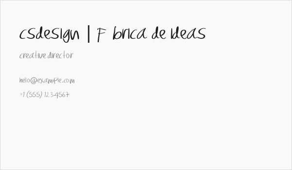 CSDESIGN | Fábrica de ideas Business Card