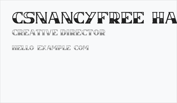 CSNancyFree-HalfblockRough Business Card