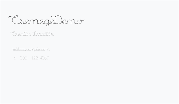 CsemegeDemo Business Card
