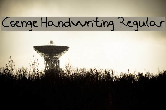 Csenge Handwriting Regular Font examples