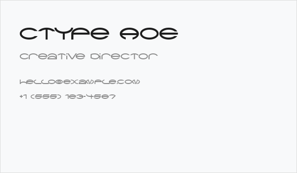 CType AOE Business Card