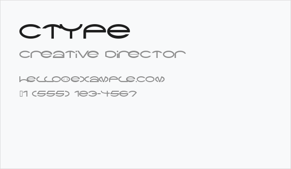 CType Business Card