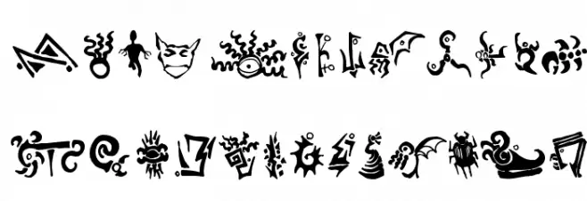 Cthulhu Glyphs خط أحرف كبيرة