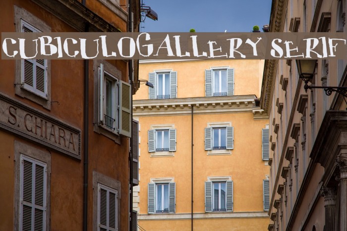 CUBICULOGALLERY SERIF Font examples