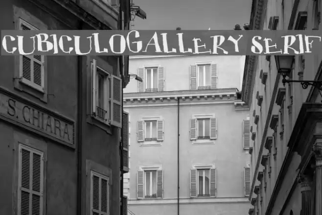 CUBICULOGALLERY SERIF Font examples