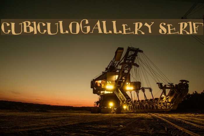 CUBICULOGALLERY SERIF Font examples