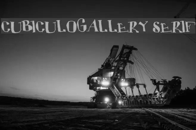 CUBICULOGALLERY SERIF Font examples