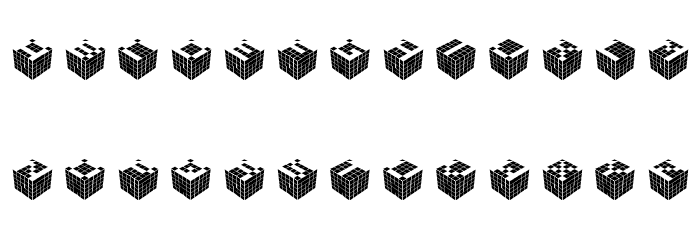 CUBICdot standard Caratteri MINUSCOLO