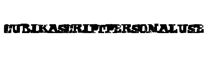 CUBIKA SCRIPT Personal Use  Free Fonts Download