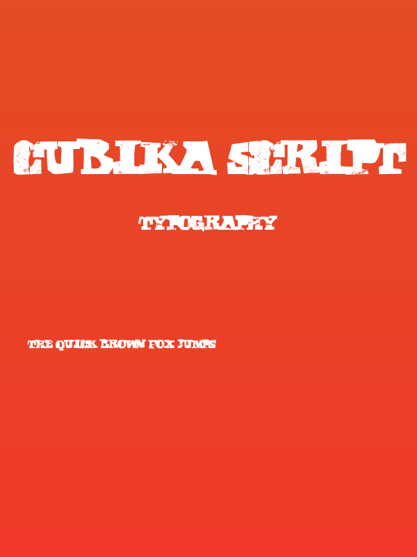 CUBIKA SCRIPT Personal Use Poster