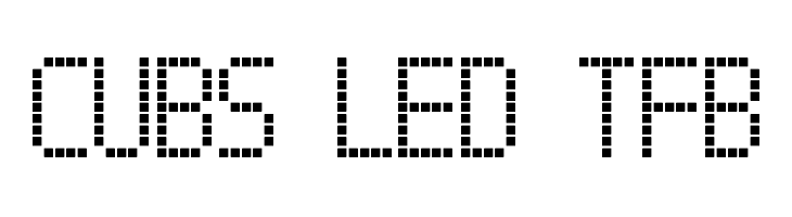 CUBS LED TFB Font