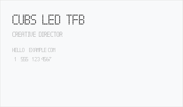 CUBS LED TFB Business Card