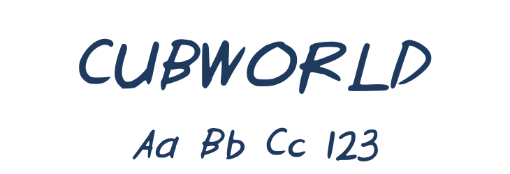 CUBWORLD Font Preview