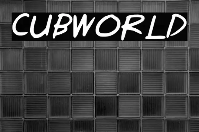 CUBWORLD Font examples