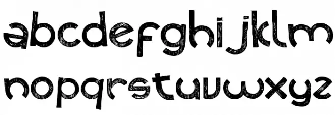 CUECAFONT Schriftart Kleinbuchstaben