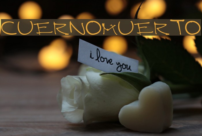 CUERNOMUERTO Шрифта examples