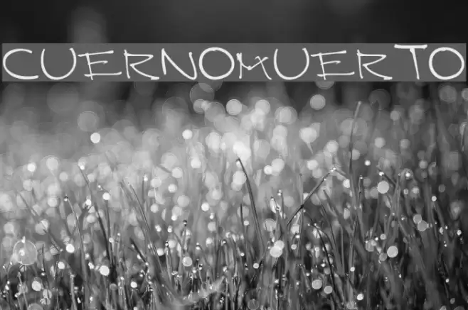 CUERNOMUERTO Font examples