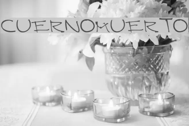 CUERNOMUERTO Font examples