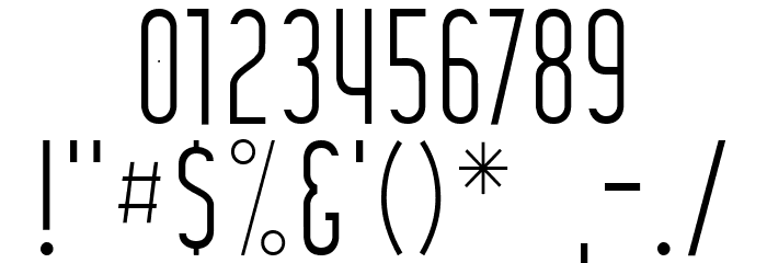 CURVE Thin Font OTHER CHARS