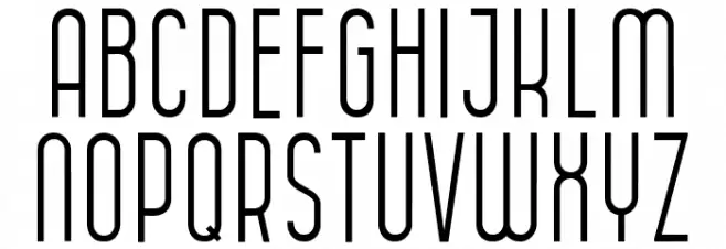 CURVE Thin Шрифта ВЕРХНИЙ