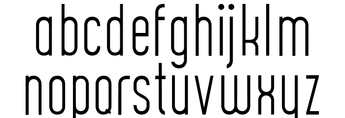 CURVE Thin Font LOWERCASE