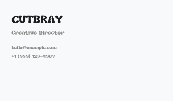 CUTBRAY Business Card