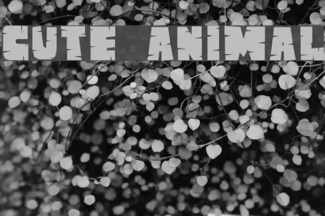 CUTE ANIMAL Font examples