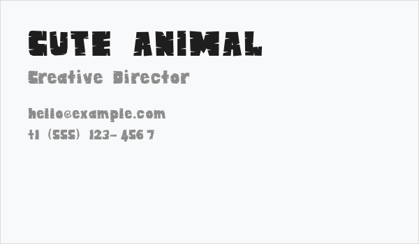 CUTE ANIMAL Business Card