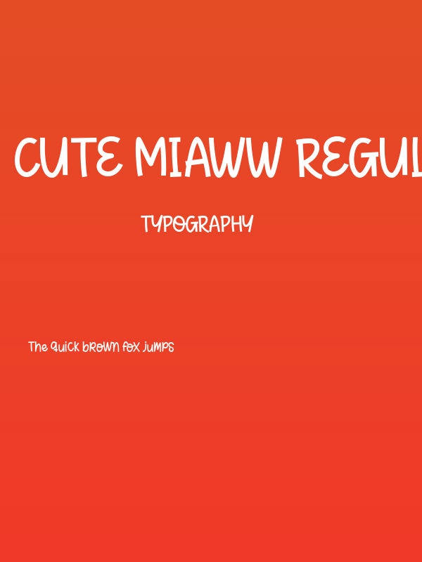 CUTE MIAWW Regular Poster