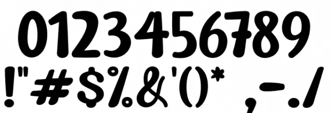 CUTEFROG-Regular Font OTHER CHARS