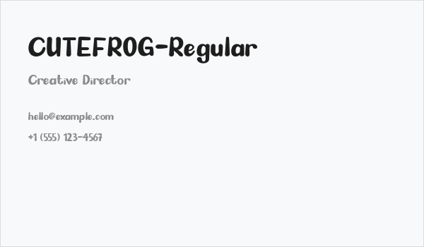 CUTEFROG-Regular Business Card