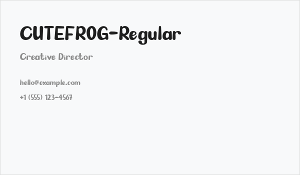 CUTEFROG-Regular Business Card