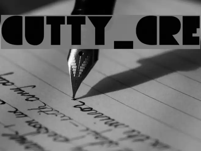 CUTTY_CRE خط examples