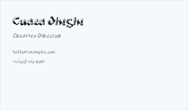 Cuaca Dingin Business Card