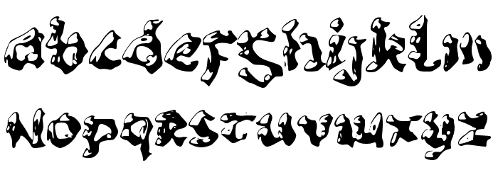 Cuaca Dingin Font LOWERCASE