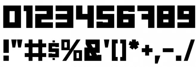 Cuadra Bold Font OTHER CHARS