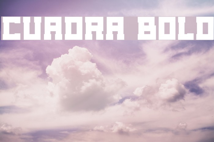 Cuadra Bold Caratteri examples