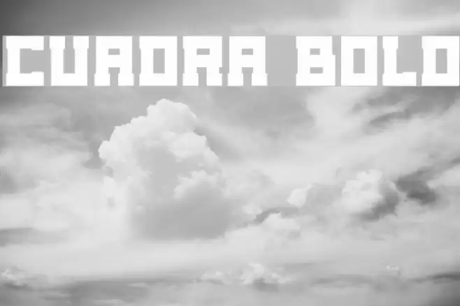 Cuadra Bold Font examples