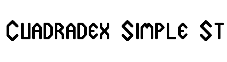 Cuadradex Simple St  免费字体下载